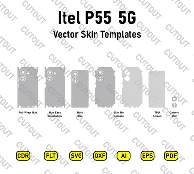 Itel P55 5G Vector Skin Cut Files