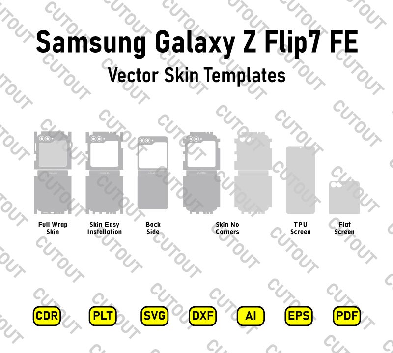 Samsung Galaxy Z Flip7 FE Vector Skin Cut Files