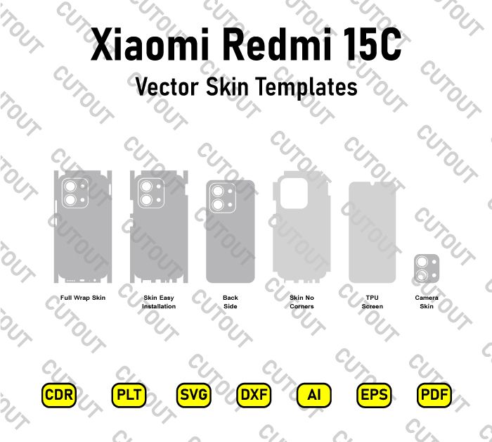 Xiaomi Redmi 15C Vector Skin Cut Files