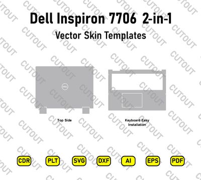 Dell Inspiron 7706 2-in-1 Vector Skin Cut Files
