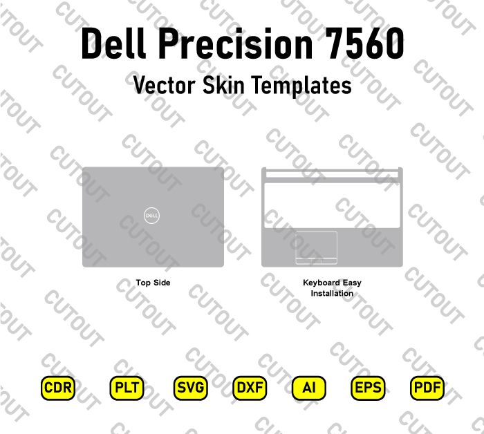Dell Precision 7560 Vector Skin Cut Files