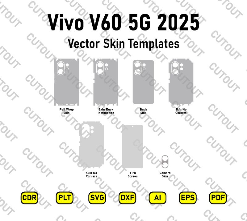 Vivo V60 5G 2025 Vector Skin Cut Files