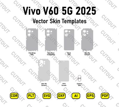 Vivo V60 5G 2025 Vector Skin Cut Files