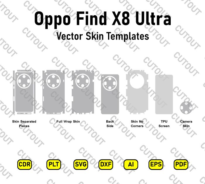 Oppo Find X8 Ultra Vector Skin Cut Files