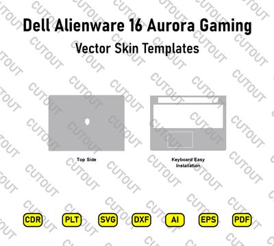Dell Alienware 16 Aurora Gaming Laptop Vector Skin Cut Files