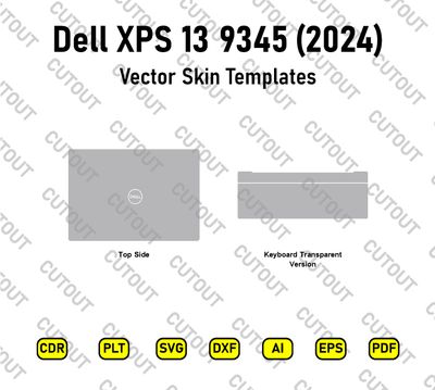 Dell XPS 13 9345 2024 Vector Skin Cut Files