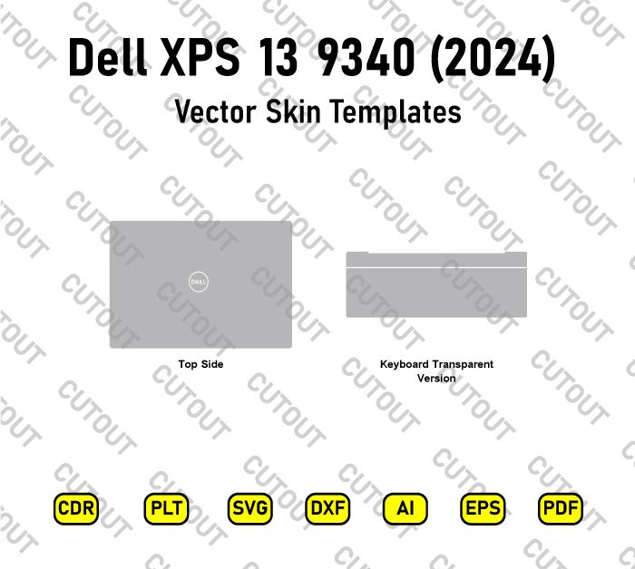 Dell XPS 13 9340 2024 Vector Skin Cut Files