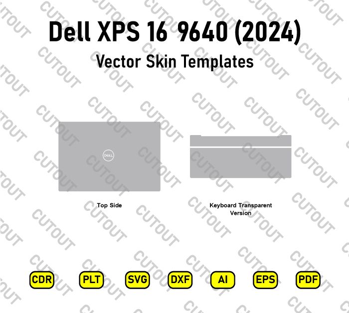 Dell XPS 16 9640 2024 Vector Skin Cut Files