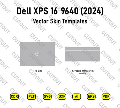 Dell XPS 16 9640 2024 Vector Skin Cut Files