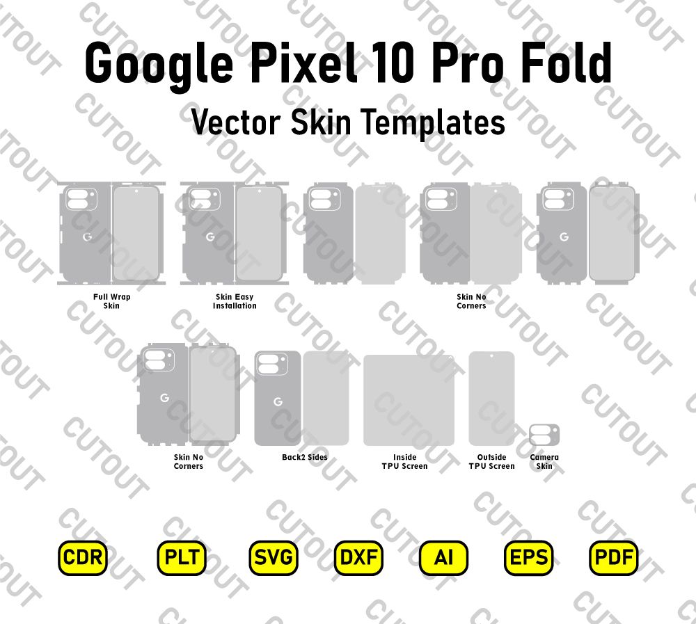 Google Pixel 10 Pro Fold 2025 Vector Skin Cut Files