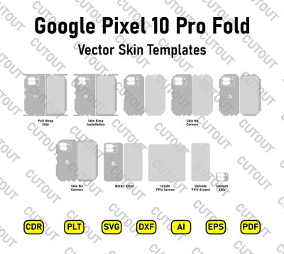 Google Pixel 10 Pro Fold 2025 Vector Skin Cut Files