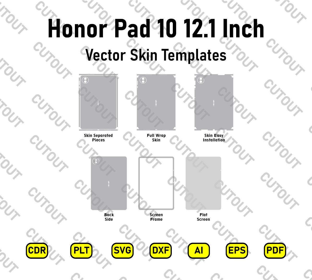 Honor Pad 10 WiFi Vector Skin Cut Files