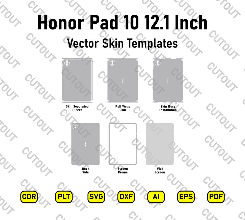 Honor Pad 10 WiFi Vector Skin Cut Files