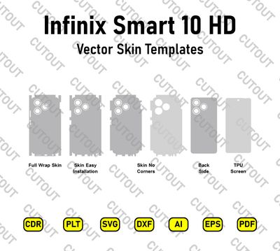Infinix Smart 10 HD X6525D Vector Skin Cut Files
