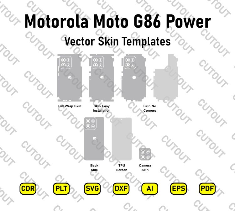 Motorola Moto G86 Power Vector Skin Cut Files