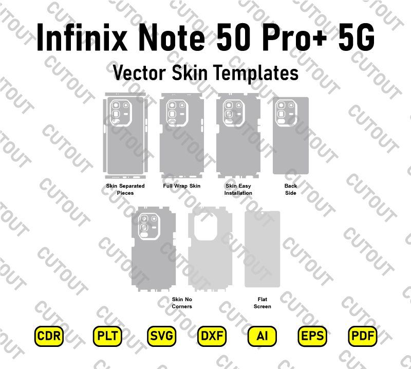 Infinix Note 50 Pro+ 5G Vector Skin Cut Files
