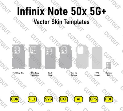 Infinix Note 50x 5G+ Vector Skin Cut Files