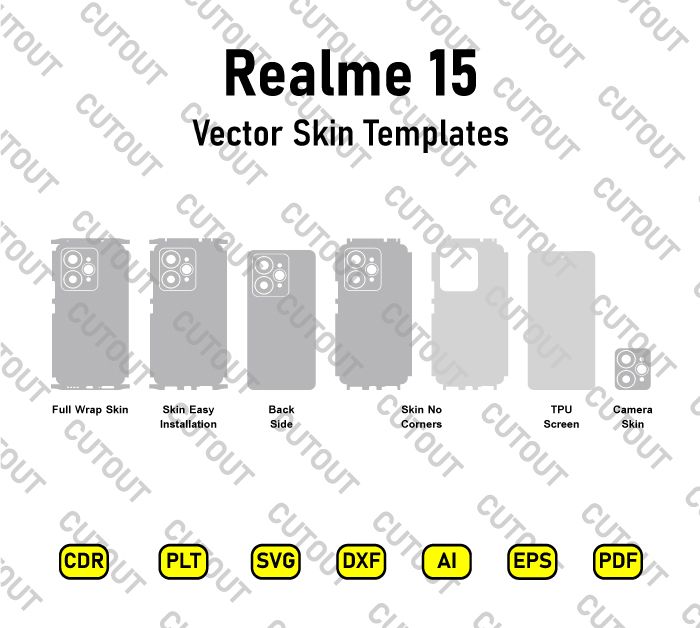 Realme 15 Vector Skin Cut Files