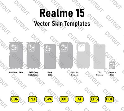 Realme 15 Vector Skin Cut Files