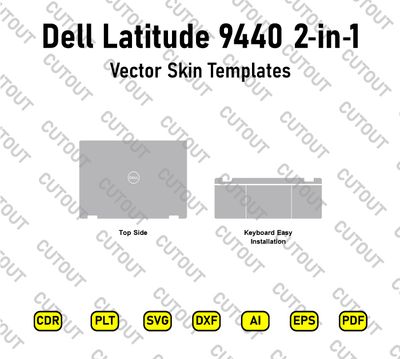 Dell Latitude 9440 2-in-1 Vector Skin Cut Files