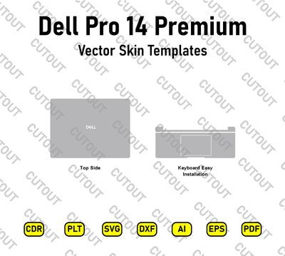 Dell Pro 14 Premium Vector Skin Cut Files