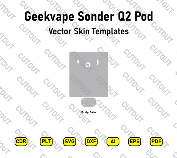 Geekvape Sonder Q2 Pod Vector Skin Cut Files
