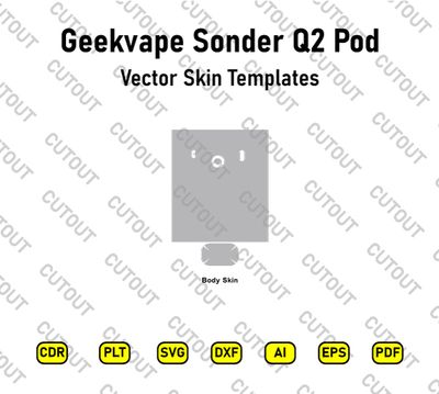 ​Geekvape Sonder Q2 Pod Vektor-Skin-Schnittdateien
