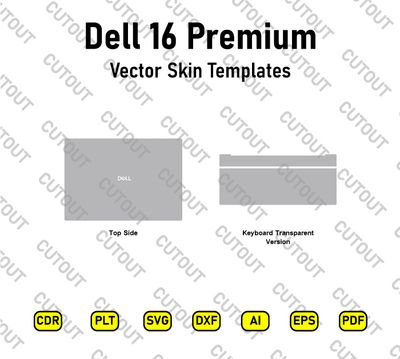 Dell 16 Premium Vector Skin Cut Files