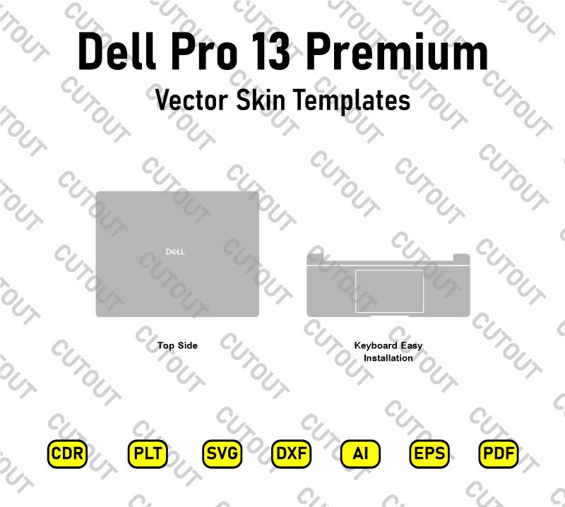 Dell Pro 13 Premium Vector Skin Cut Files