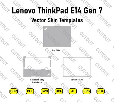 Lenovo ThinkPad E14 Gen 7 Vector Skin Cut Files