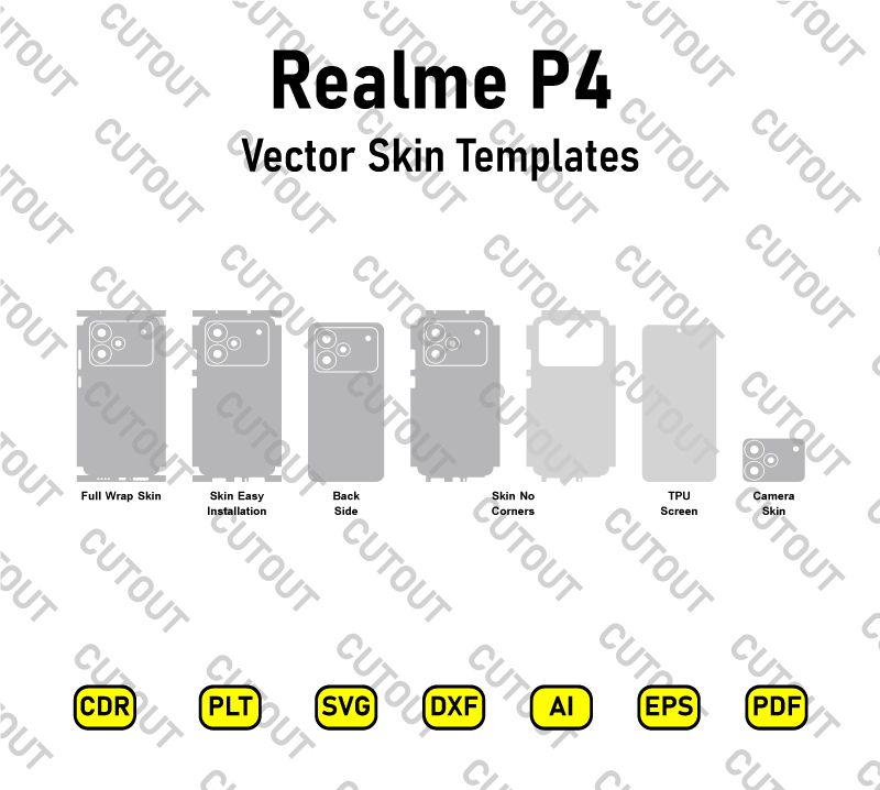Realme P4 Vector Skin Cut Files