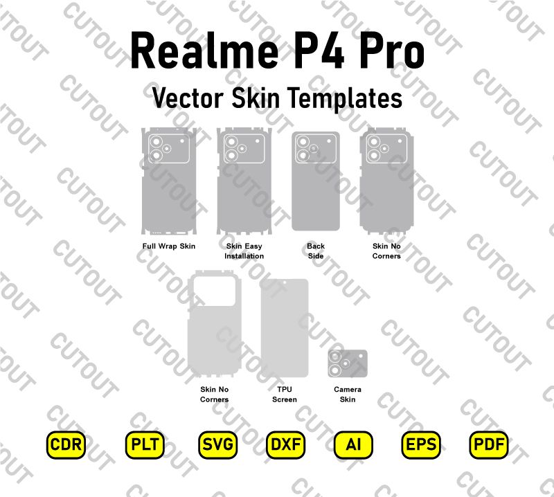 Realme P4 Pro Vector Skin Cut Files