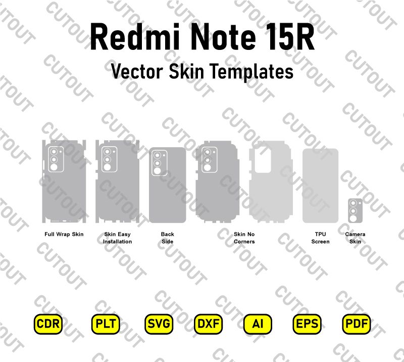 Redmi Note 15R Vector Skin Cut Files