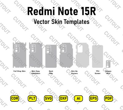 ​Xiaomi Redmi Note 15R Vektor-Skin-Schnittdateien