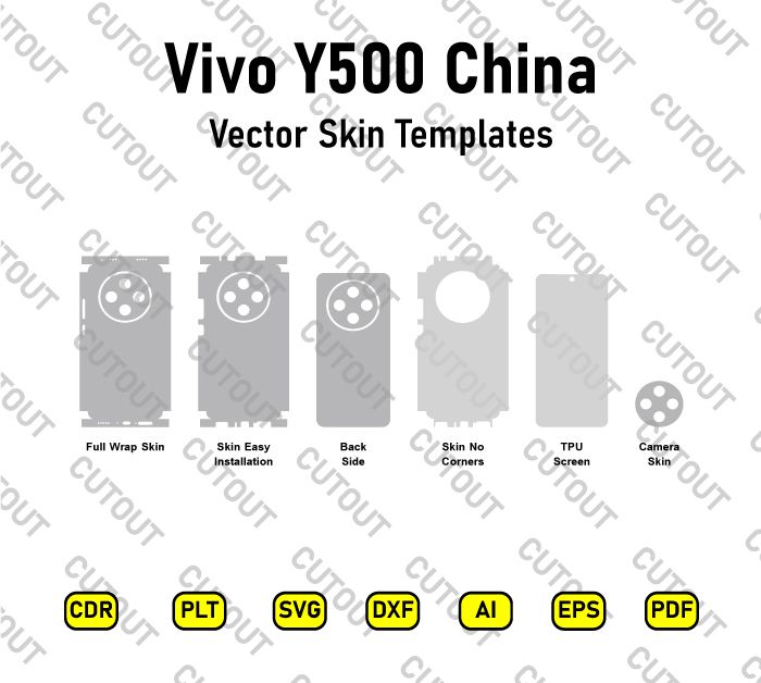 Vivo Y500 China Vector Skin Cut Files