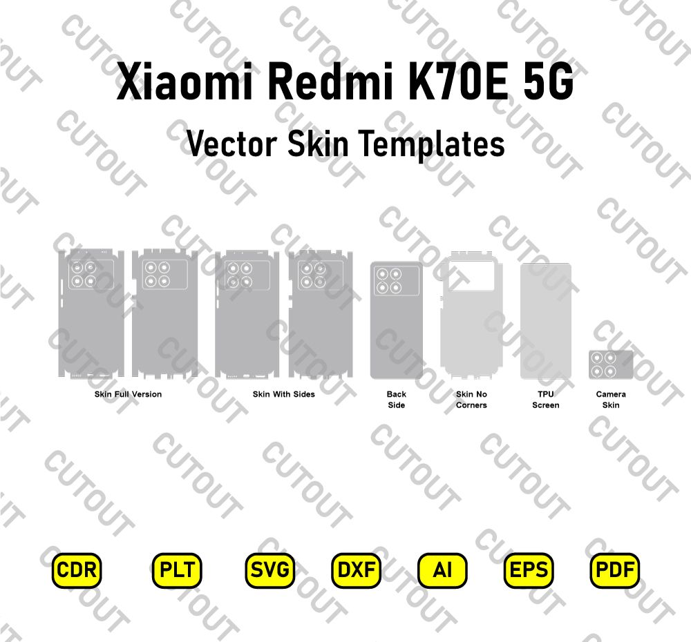 Xiaomi Redmi K70E Vector Skin Cut Files
