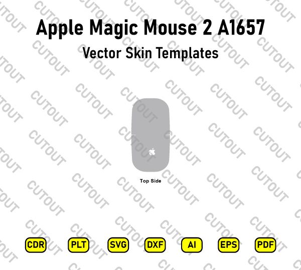 Apple Magic Mouse 2 A1657 Vector Skin Cut Files