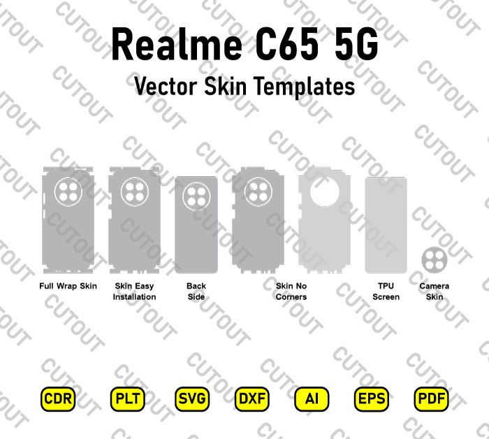 Realme C65 5G Vector Skin Cut Files