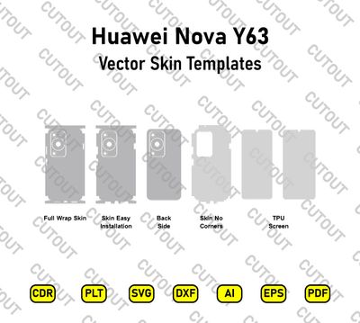 Huawei Nova Y63 Vector Skin Cut Files
