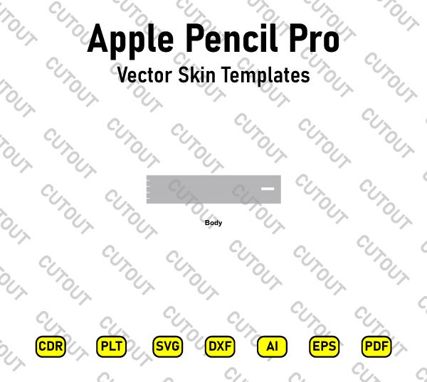 Apple Pencil Pro Vector Skin Cut Files