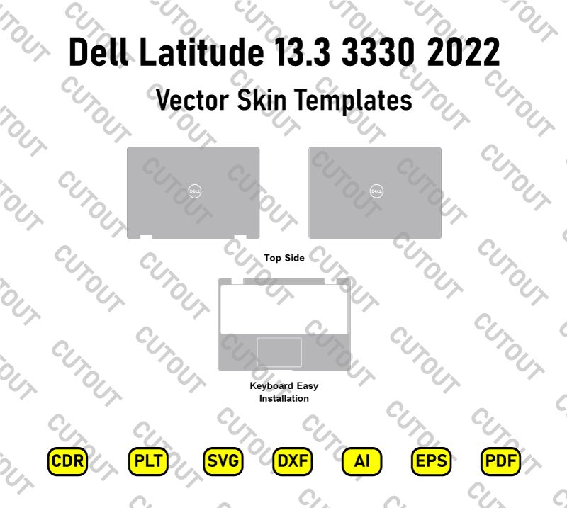 Dell Latitude 3330 13.3 2022 Vector Skin Cut Files