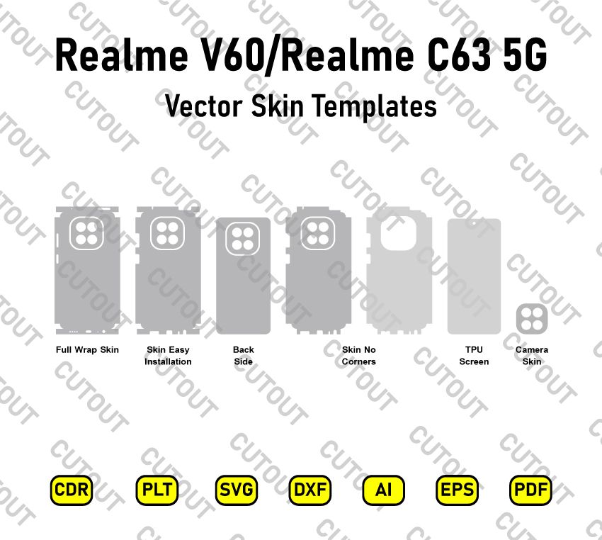 Realme V60-Realme C63 5G Vector Skin Cut Files