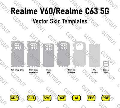 Realme V60-Realme C63 5G Vector Skin Cut Files