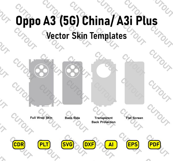 Oppo A3 5G China/Oppo A3i Plus Vector Skin Cut Files