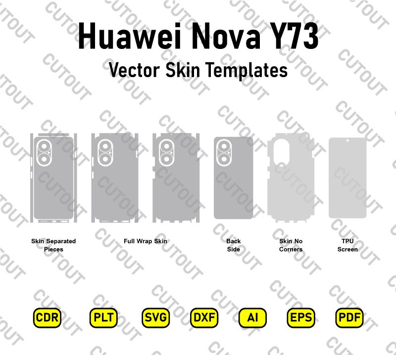 Huawei Nova Y73 Vector Skin Cut Files