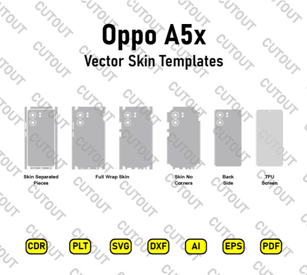Oppo A5x 4G-5G Vector Skin Cut Files