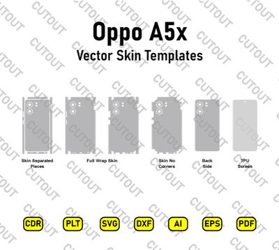 Oppo A5x 4G-5G Vector Skin Cut Files