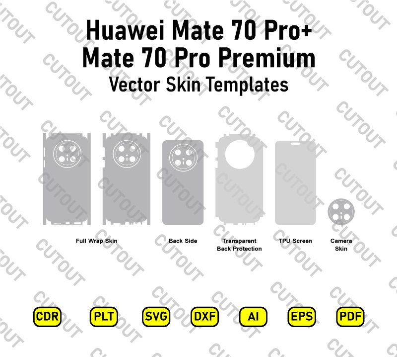 Huawei Mate 70 Pro-Mate 70 Pro Premium Vector Skin Cut Files