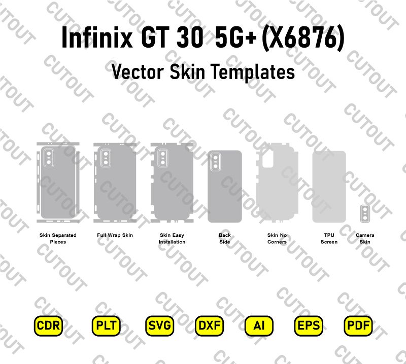 Infinix GT 30 5G+ (X6876) Vector Skin Cut Files