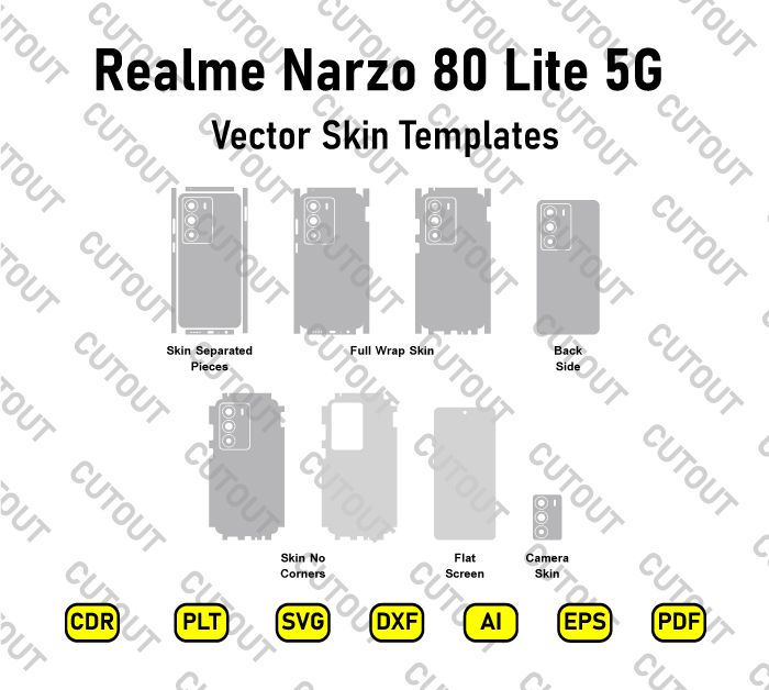 Realme Narzo 80 Lite 5G Vector Skin Cut Files